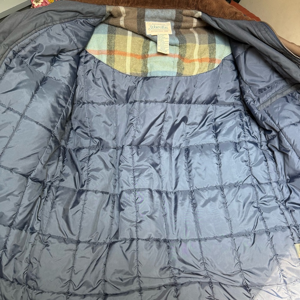 Vintage 90s Corduroy Collar Field Coat - Picture 14 of 16